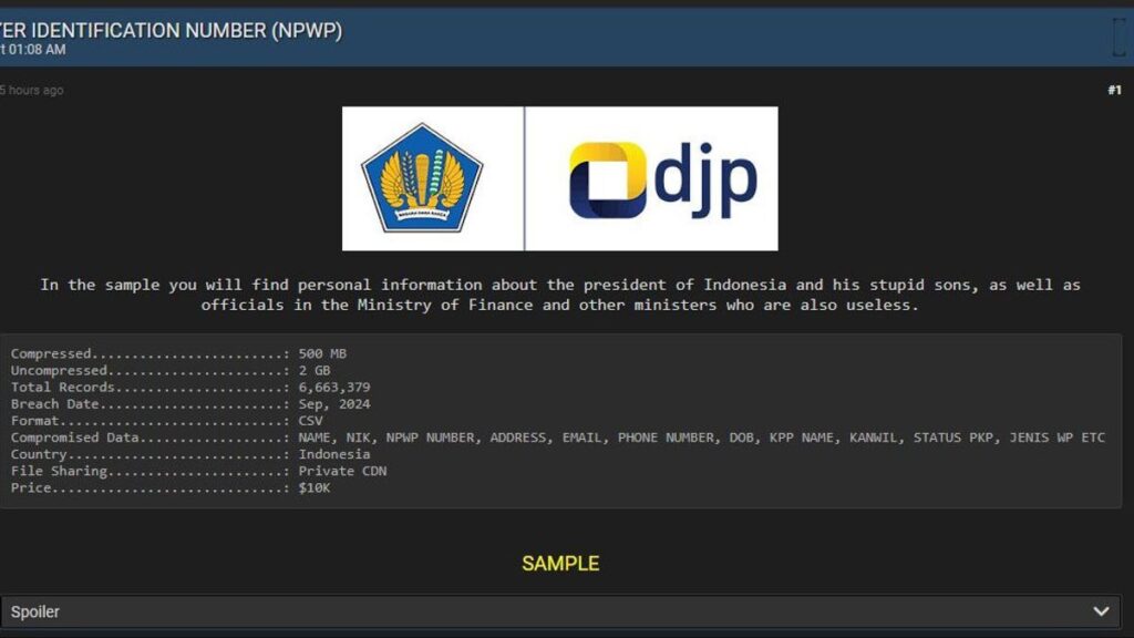 Kebocoran Data Pajak Kembali Terjadi